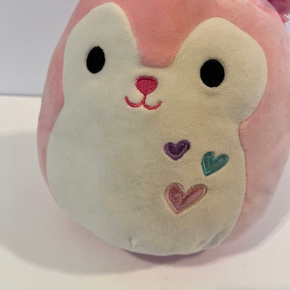 SQUISHMALLOW Pink squirrel, 9 1/2 " tall